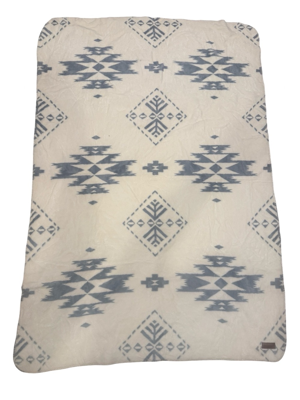 Pendleton Ultra Soft Throw Blanket Birch Tree Gray Cream Sherpa Fleece Plush